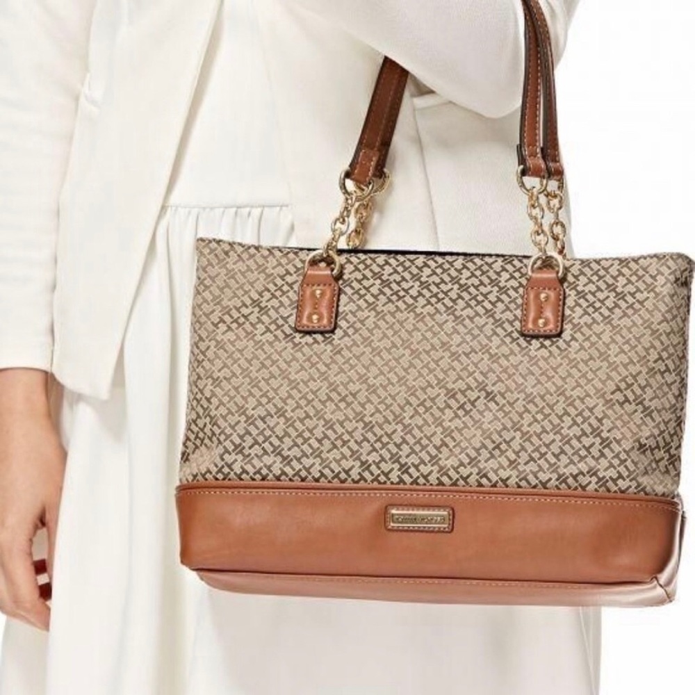 NWT Tommy Hilfiger Signature TH Shopper Tote Purse